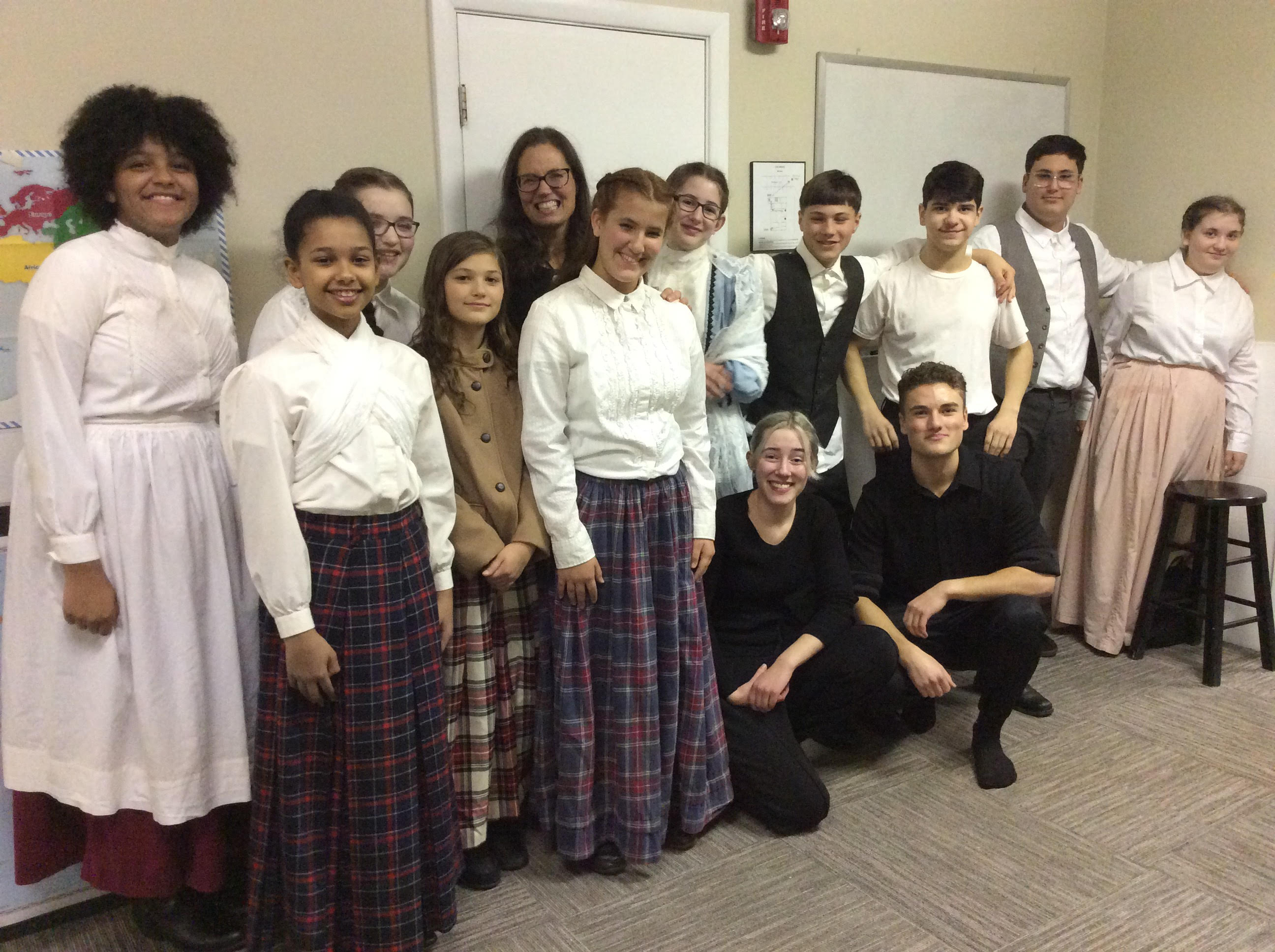 middle school production class, December 2022